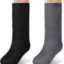 Boao 2 Pcs Leg Cast Cover, Medium Short Cast Sock Cover Below The Knee Leg Sleeve for Foot Men Women(Black, Gray)