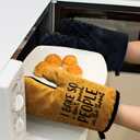 Funny Hostess Cooking and Baking BBQ Kitchen Gadgets with Heat Resistant Silicone Non-Slip, I Bake So I Don't Punch People in The Throat Oven Mitts Set of 2, Gifts for Bakers Chef Friends Mom Wife