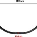 Beach Cruiser Bike Handlebar Aluminum Alloy Bicycle Handlebar 22.2x25.4x660mm Black