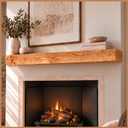 Avana Rustic Fireplace Mantle Shelf 60 Inches - Handcrafted Wood Mantles for Over Fireplace - Wall Mounted Farmhouse Fireplace Mantel Shelf - Floating Fireplace Mantels 60 Inch X 8 X 5 Rustic Natural