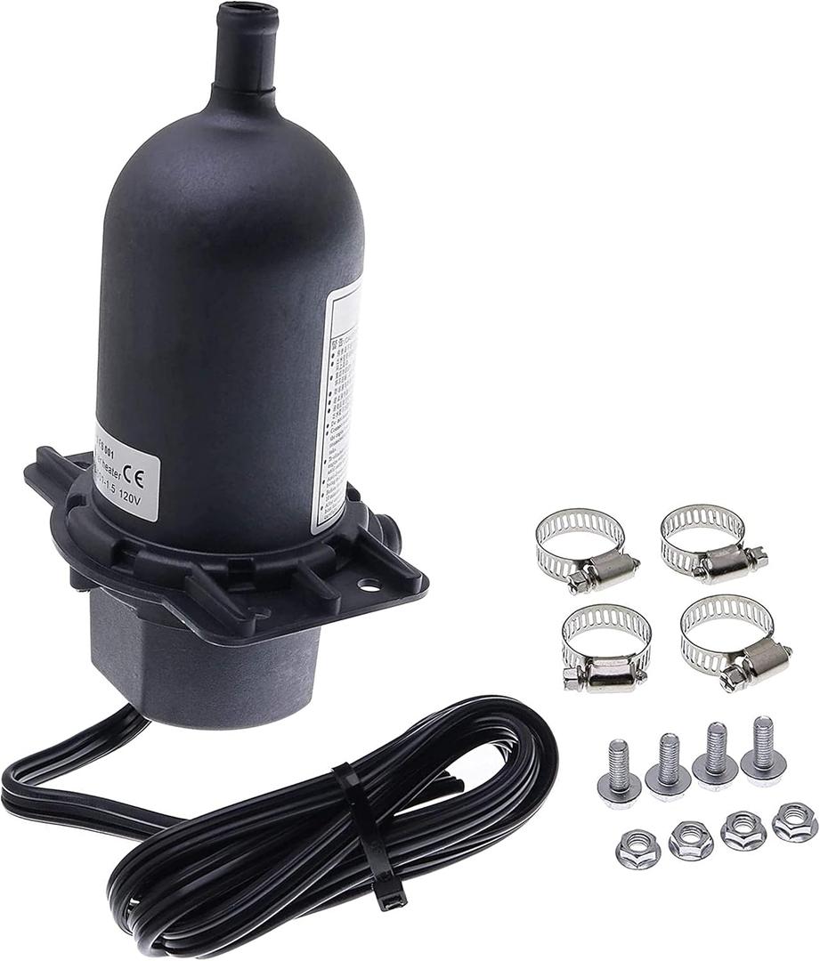 JEENDA Engine Block Heater TPS151GT10-000 590-893 1500W 120V Option 100-120F Coolant Pre-Heater for Generators Trucks Engines
