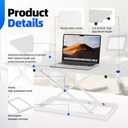 Standing Desk Converter Height Adjustable, Sit to Stand up Desk Riser Computer Workstation use in Laptop and Single Monitor Ergonomic Desktop Workstation for Home Office - White