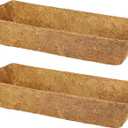 2 Pack 24 Inch Window Box Liners Coco Liners for Planters Coconut Husk Plant Liners 100% Natural Coconut Liners for Planters Coco Coir Liner for Hanging Basket Flowers