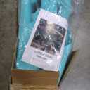 JEAREY 8x10 ft Rectangular LED Lighted Patio Umbrellas Outdoor Solar Table Market Umbrella w/Crank, 8 Sturdy Ribs, UV Protection Waterproof Sunproof(Teal Blue)