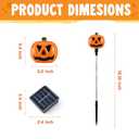 JOYIN 10 Pcs Halloween Solar Pumpkin Pathway Lights Decorations Outdoor, Jack O Lantern Pumpkins Decor with 5 Colors of Light-up Path Maker Stakes for Graveyard Porch Yard Lawn Garden Party Supplies