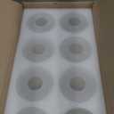 8 Pcs White Linen Frosted Glass Shade Replacements for Pendant Light Fixtures Glass Lamp Shade Cover, 1-5/8 Inch Fitter, 4"w x 6"h, Replacement Lamp Globe for Chandelier Wall Light Sconce