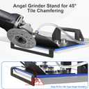 45 Degree Tile Chamfering Tool, Angle Grinder Stand for 45 Tile Cutting, Tile Cutter Tools Compatible with 100-Type Angle Grinders, Angle Grinder Attachments for Chamfering, Angle Can be Adjusted