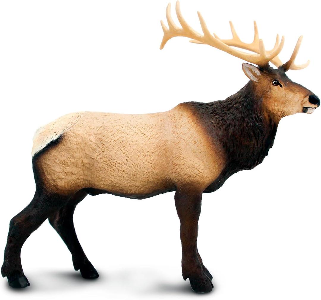 Safari Ltd. Elk Figurine  Realistic 8" Model Figure  Educational Toy for Boys, Girls & Kids Ages 3+