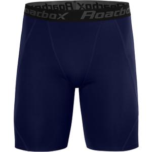 Roadbox Men's Compression Shorts, Performance Running Spandex Shorts, Workout Athletic Underwear Base Layer for Sports Gym (L)