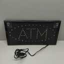 LED Neon ATM Open Sign with Animation  19x10 Inch Bright Light Up Window Sign for Stores, Gas Stations, and Retail  110/210V, Energy Efficient, Hanging Chain Included