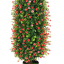 Sunnyglade 2 Packs Artificial Rose Tree 3FT- Fake Floral Plant Tree in Pot- Decorative Topiary Plant - Cement Filled Potted Faux Flower Plant for Home Office Porch Decor Indoor Outdoor, Red