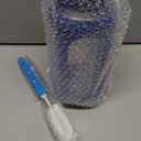 Glass Water Bottle with Straw and Handle Lid Half Gallon Motivational Glass Bottle with Silicone Sleeve and Time Marker Large Reusable Sports Water Jug for Gym Home Workout (64 Ounces, Dark Blue)