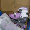 2PM SPORTS Inline Skates for Kids Girls Boys Ages 4-8 6-12 with Light Up Wheels, Adjustable Kids Roller Skates Blades for Youths Beginners, Large