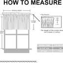 Hiasan Valance Curtains for Kitchen, Living Room, Basement, and Bathroom Windows, Small Window, Farmhouse Solid Short Topper, Short Rod Pocket Curtain Panels - 42 x 12 Inches, Turquoise, 1 Panel