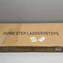 Step Ladder 4 Step Folding, Sturdy 330 Lbs Small Step Stool for Adults, Closet Step Stool Ladder with Anti-Slip Wide Pedals, Portable Folding Ladder for Home Kitchen Office (Black)