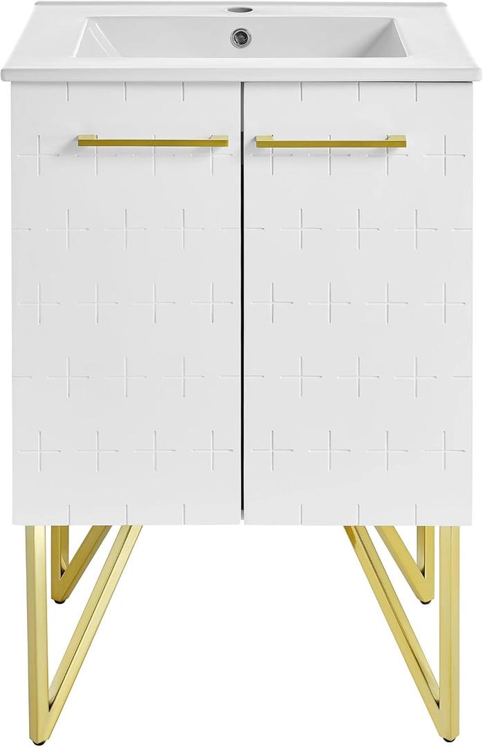 Swiss Madison Well Made Forever SM-BV255W Annecy 24" Bathroom Vanity in Galaxy White