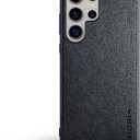 for Samsung Galaxy S25 Ultra Case, 6.8" Screen Premium PU Leather Cover Retro Business Design Full Protective Case for Samsung S25 Ultra 5G (Black)