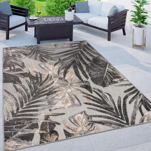 Rugshop Tropical Floral Leaves Indoor/Outdoor Area Rug 5' x 7' Gray (Grey)