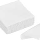 PATIKIL 3.15x3.15" Jewelry Cleaning Cloth, 100Pcs Individually Wrapped Double-Sided Microfiber Polishing Cloth for Silver Gold Brass Platinum Jewelry, White