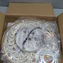 Capslpad Wood Beaded Flush Mount Ceiling Light Antique Rustic Mini Chandelier 3-Light White Boho Light Fixture for Dining Room, Nursery Room, Bedroom, Girl Room, Hallway, Entryway, Passway