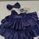 AIMJCHLD 3-6T Baby Girls V Backless Flower Dress Pageant Party Wedding Gown Dresses with Hair Bow