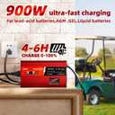 New Upgrades 36 Volt 18 Amp Golf Cart Battery Charger with Voltage Screen Display for EZGO TXT with D Style Plug, 16 Feet, 900w, Full Charge in 4 to 6 Hours, 36v Golf Cart Charger, Trickle Charge