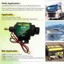 12D Micro Electric Diesel Fuel Pump Universal 5/16 inch Inlet and Outlet 12V 1-2 A, 35 GPH, 4-7 PSI with 5/16 Inch (8mm) ID Fuel Line Hose 6.56FT