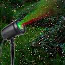 Christmas Projector Lights Outdoor, Christmas Laser Lights Spotlight Red and Green Star Show with Rf Wireless Remote Christmas Decorations for Outdoor Garden Patio Wall Xmas Holiday Party