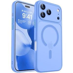 CANSHN Magnetic Compatible with iPhone 17 Pro Case, Upgraded [Full Camera Protection] [Compatible with Magsafe] [Translucent Matte] Shockproof Protective Phone Cover 6.3 Inch - Ultramarine