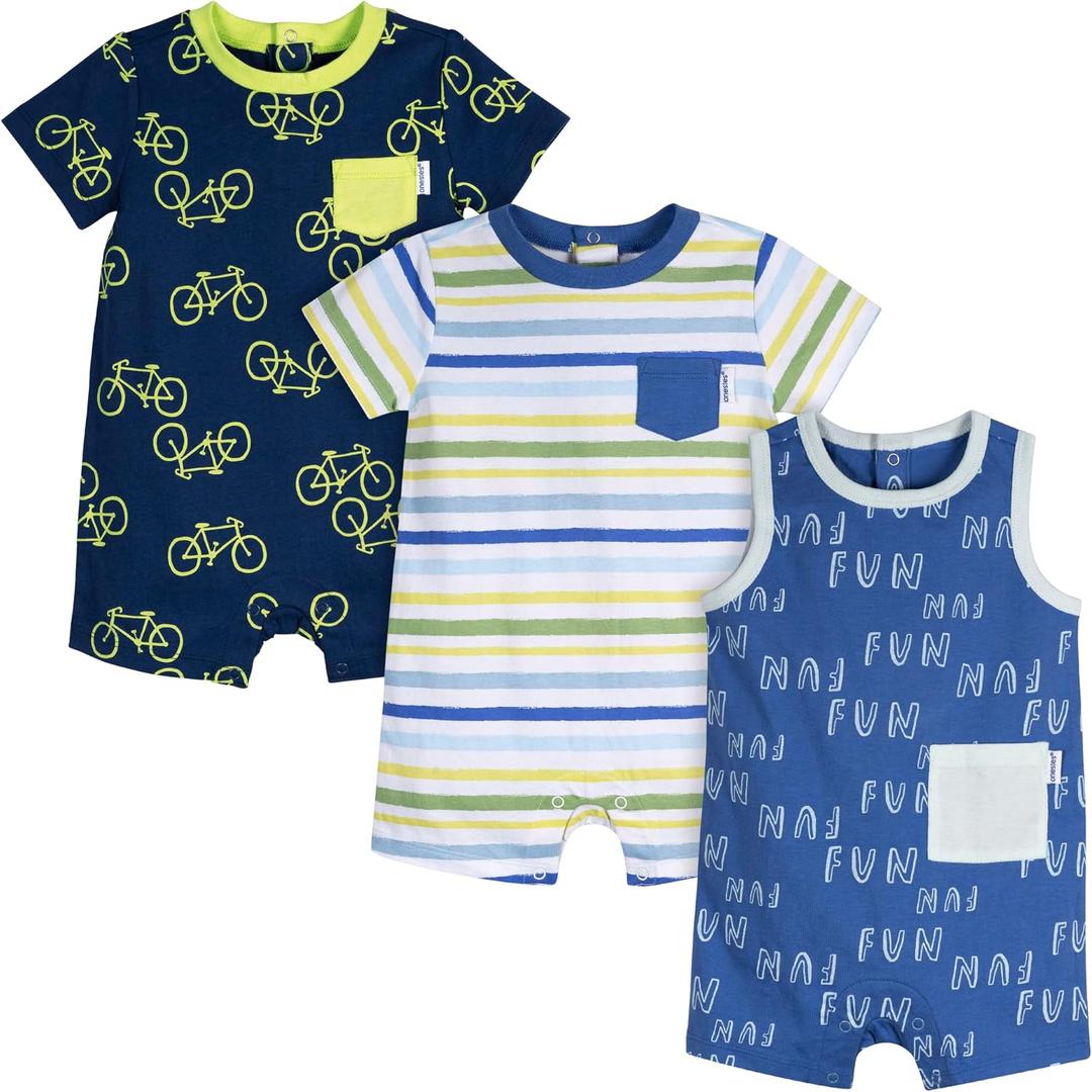 Onesies Brand Baby Boys' 3-Pack Romper, Fun, 18 Months