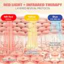 Red Light Therapy for Face, Near-lnfrared 850 LED Face Mask Light Therapy 3 Modes Portable Led Face Mask Light Therapy with Rechargeable Remote, Red Light Therapy Mask with Timing Function