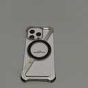 OATSBASF Minimalist Phone Case Compatible with iPhone 16 Pro 6.3", [Compatible with Magsafe] Aluminum Metal Frameless Design Bumper Z Case, Protective Shock Grade Shell, Natural Titanium