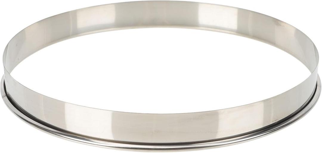 Homoyoyo 12in Stainless Steel Pizza Baking Ring - for Cheesecakes - Muffins and Pies