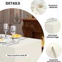 Ascoza 2 Pack Fitted Tablecloth for 8 Foot Rectangle Tables 96 x 30 Inch Ivory Table Covers Water Resistant Polyester Table Cloth for Wedding, Parties,Display, Trade Show (Ivory)