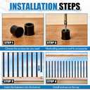 Yaocom 61 Pcs 26 Inch Aluminum Deck Balusters Bulk 3/4" Diameter Black Metal Railing, Hollow Round Outdoor Porch Spindles Indoor Staircase Railing for Wood and Composite Deck