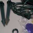 Christmas Spotlights Outdoor, 120V Plug-in Halloween Spot Light, 5000K LED Landscape Lighting with 5 Color Lenses (Red Green Blue Purple Yellow), IP67 Waterproof, 2 Pack