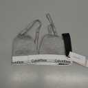 Calvin Klein Women's Modern Cotton Lightly Lined Triangle Wireless Bralette (Grey Heather), Small