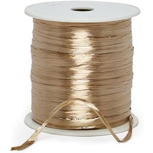 Kraft Metallic Raffia Ribbon 1/4" X 100 Yards (Natural)