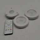 Brilliant Evolution Wireless LED Puck Lights with Remote Control - Battery Operated Lights and Warm Light Under Cabinet, Closet, or Kitchen - Stick On Lights, Under Counter Lighting - Pack of 3, White