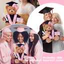Arrowbash 5 Pcs Pink Graduation Plush Clothes Set for 8 Inches Stuffed Animals Include Graduation Cap, Gown, Shawl, Diploma, Congratulations Card Stuffed Animal Outfit for Grad Party Gift