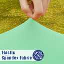 Spandex 8 Foot Rectangle Table Cloth, Elastic Fitted Tablecloths for Picnic, Stretch Washable Patio Table Cover for Outdoor, Camping, Banquet and Parties (Bright Green, 30"x96")