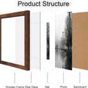 iRahmen 11x14 Picture Frame Set of 4 with Tempered Glass, Rustic Frame Display 8x10 Pictures with Mat or 11 x 14 Without Mat, Wooden Photo Frames for Wall Mounting