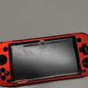 PlayVital ZealProtect Protective Case for Nintendo Switch Lite, Ergomomic Grip Hard Cover - Durable Comfort Shock-absorbent Anti-Scratch with Screen Protector & Thumb Grip Button Caps, Scarlet Red