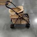 Dog Stroller for Large & Medium Dogs (20132 lbs), Pet Stroller for 2 Small Dogs, Extra Large Heavy Duty, Foldable & Ventilated, Khaki
