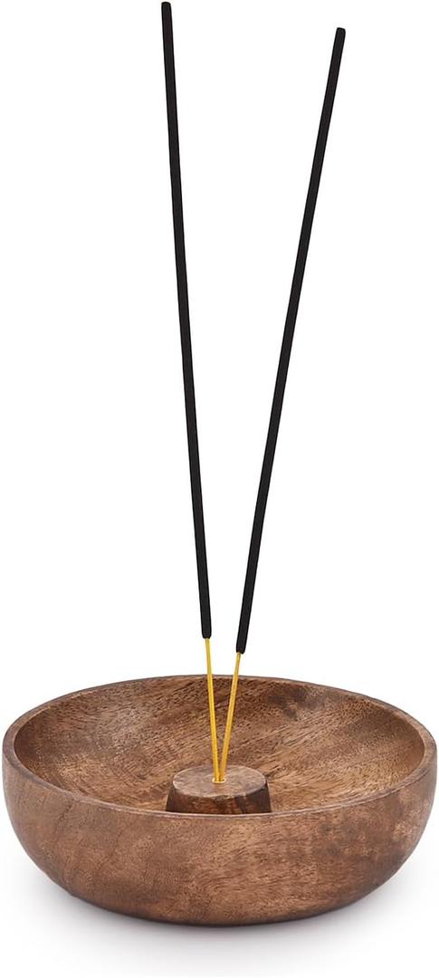 EDHAS Incense Burner Stick Holder Bowl, Ash Catcher Bowl for Home Dcor, Meditation, Yoga (5" x 5" x 1.5")
