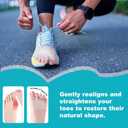 Silicone Toe Separators Sleeves for Bunions Women & Men, Hallux Valgus Relief - Toe Straightener & Spacer (2 Pairs, Transparent)