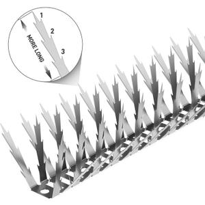Bird Spikes with Stainless Steel Durable for Squirrel Baffle for Bird Feeders Pigeon Deterrent Woodpecker Deterrent Duck Deterrent for Dock Keep Off Bird Protection Covers 20.4 Feet(20pcs)
