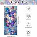 2PackWindow Privacy Film Frosted Glass Window Sticker Window Film Static Glass Cling Tint Non-Adhesive for Home Door Decorative Frosting Cover 17.5 X 39.3 inch (2pcs-sparkle-butterfly)