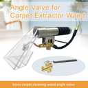 1/4" Carpet Cleaning Wand Angle Valve, Brass Angled Flow Control Valve for Carpet Extractor Upholstery Wand, Angle Valve Handle for Carpet Cleaner