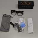 AI Smart Wireless Bluetooth Translation Glasses for Men/Women with Speakers/Bluetooth&140+ Languages Translation Sports/Travel/Drive/Busniess (C1+AI+Color Change Lenses+Black)